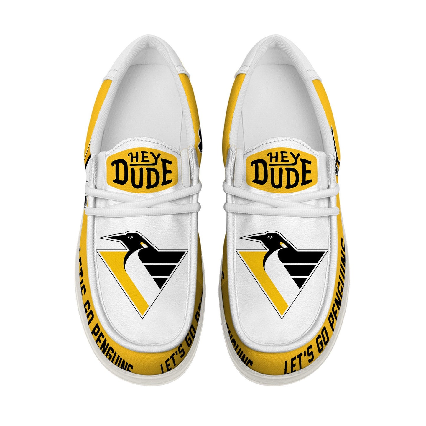 LIMITED EDITION - NEW CUSTOMIZED NHL26 PBP PITTSBURGH PENGUINS LOAFER SHOES