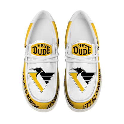 LIMITED EDITION - NEW CUSTOMIZED NHL26 PBP PITTSBURGH PENGUINS LOAFER SHOES