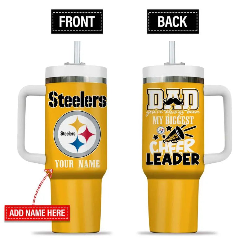 LIMITED EDITION - NEW CUSTOMIZED NFL14 PSB PITTSBURGH STEELERS 40oz TUMBLER