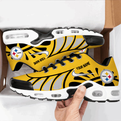 LIMITED EDITION - NEW CUSTOMIZED NFL14 PSB PITTSBURGH STEELERS UNISEX AIR MAX PLUS SNEAKERS