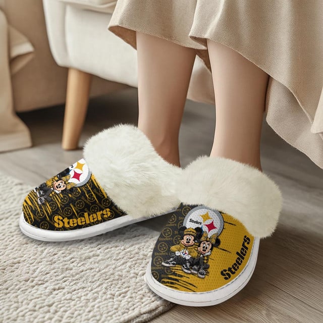 LIMITED EDITION - NEW CUSTOMIZED NFL14 PSB PITTSBURGH STEELERS COTTON SLIPPERS
