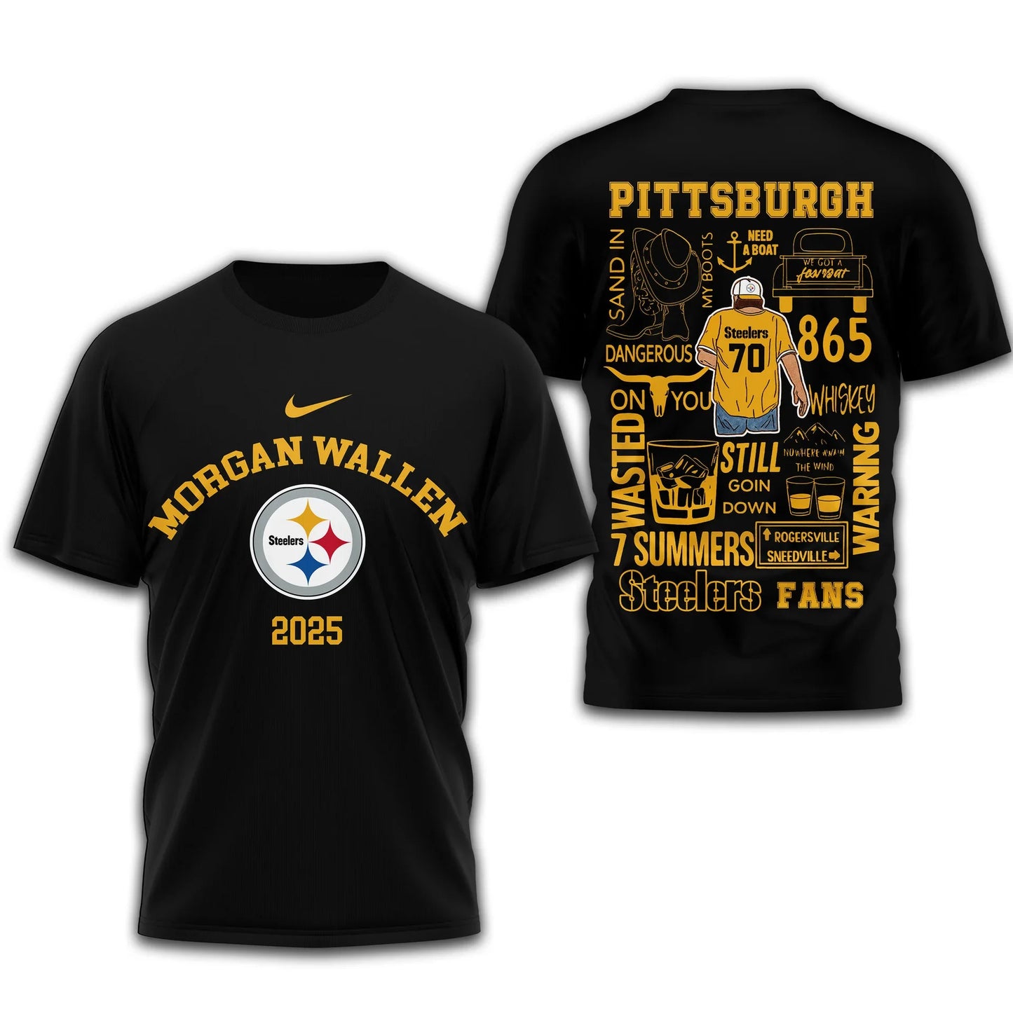 LIMITED EDITION - NEW CUSTOMIZED NFL14 PSB PITTSBURGH STEELERS T-SHIRT | MULTIPLE COLORS AVAILABLE