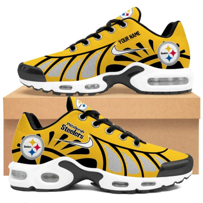 LIMITED EDITION - NEW CUSTOMIZED NFL14 PSB PITTSBURGH STEELERS UNISEX AIR MAX PLUS SNEAKERS