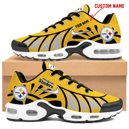 LIMITED EDITION - NEW CUSTOMIZED NFL14 PSB PITTSBURGH STEELERS UNISEX AIR MAX PLUS SNEAKERS