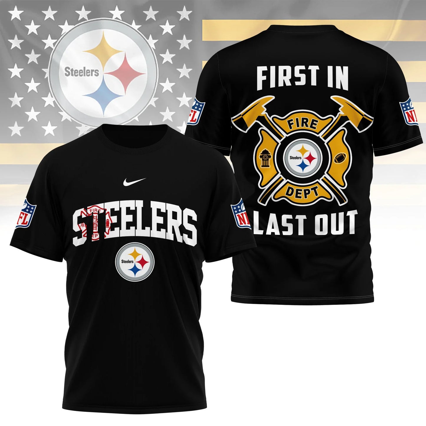 LIMITED EDITION - NEW CUSTOMIZED NFL14 PSB PITTSBURGH STEELERS T-SHIRT | MULTIPLE COLORS AVAILABLE