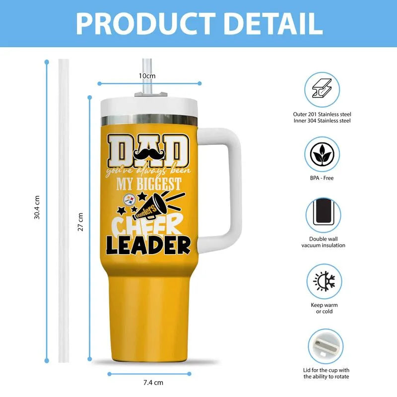 LIMITED EDITION - NEW CUSTOMIZED NFL14 PSB PITTSBURGH STEELERS 40oz TUMBLER