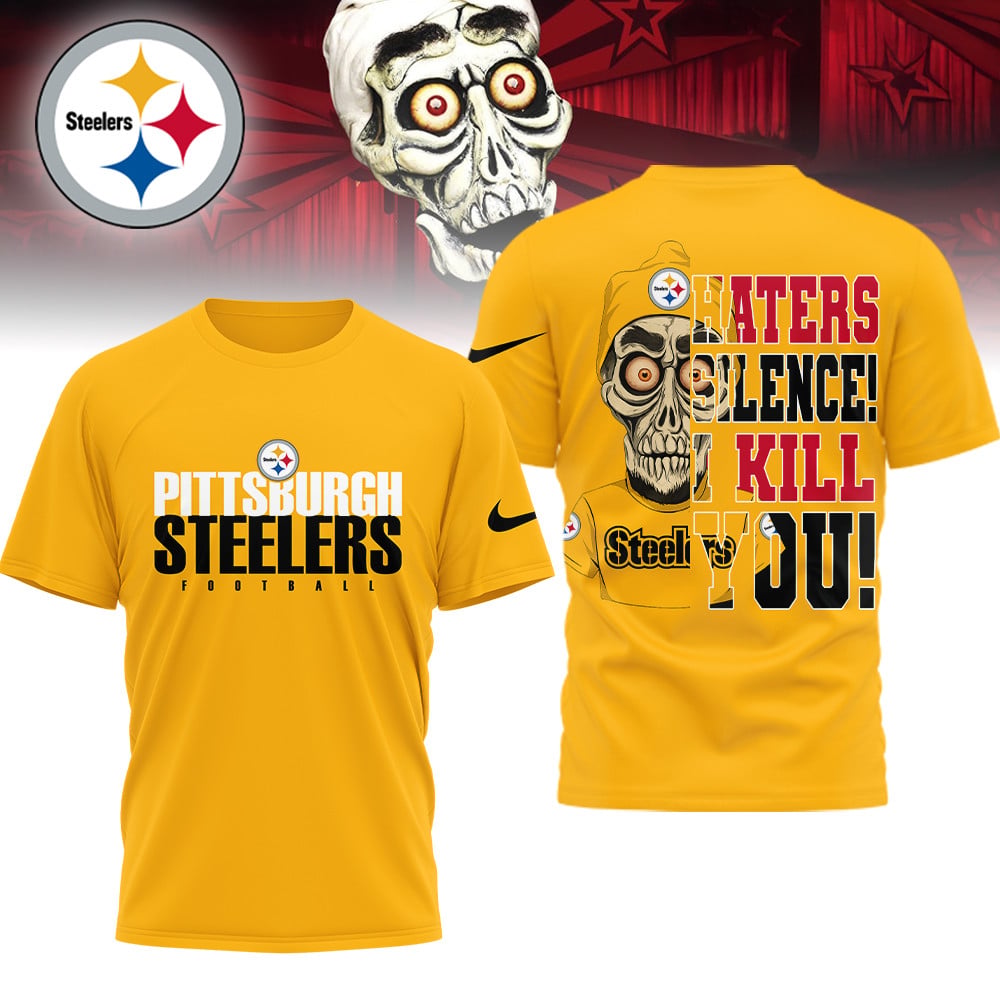 LIMITED EDITION - NEW CUSTOMIZED NFL14 PSB PITTSBURGH STEELERS HATERS SILENCE I KILL YOU SHIRT