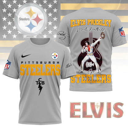 LIMITED EDITION - NEW CUSTOMIZED NFL14 PSB PITTSBURGH STEELERS X ELVIS PRESLEY FAN 3D SHIRT