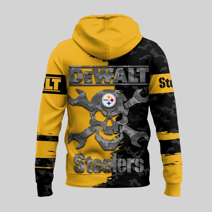 LIMITED EDITION - NEW CUSTOMIZED NFL14 PSB PITTSBURGH STEELERS DEWALT UNISEX T-SHIRT, POLO, HOODIE & JACKETS