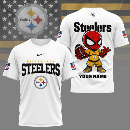LIMITED EDITION - NEW CUSTOMIZED NFL14 PSB PITTSBURGH STEELERS SPIDER HERO 3D SHIRT
