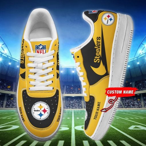 LIMITED EDITION - NEW CUSTOMIZED NFL14 PSB PITTSBURGH STEELERS AF1 SNEAKERS