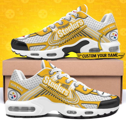 LIMITED EDITION - NEW CUSTOMIZED NFL14 PSB PITTSBURGH STEELERS UNISEX AIR MAX PLUS SNEAKERS