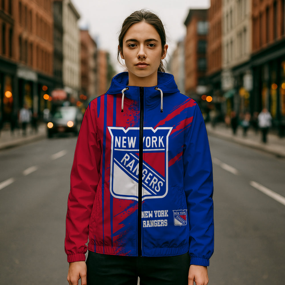 LIMITED EDITION - NEW CUSTOMIZED NHL24 NYR NEW YORK RANGERS WINDBREAKER JACKET