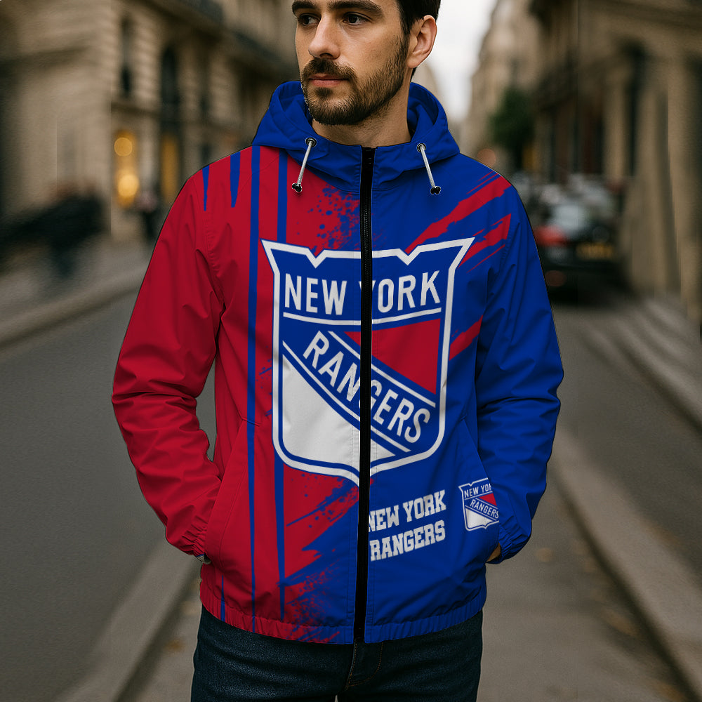 LIMITED EDITION - NEW CUSTOMIZED NHL24 NYR NEW YORK RANGERS WINDBREAKER JACKET