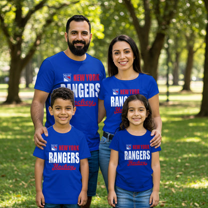 LIMITED EDITION - NEW CUSTOMIZED NHL24 NYR NEW YORK RANGERS T-SHIRT FOR FAMILY (ADULTS & KIDS)