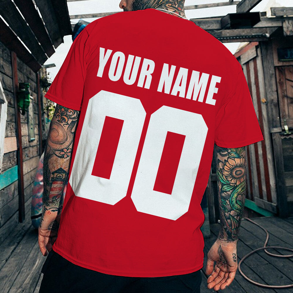 LIMITED EDITION - NEW CUSTOMIZED NHL22 DRW DETROIT RED WINGS T-SHIRT FOR FAMILY (ADULTS & KIDS)