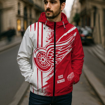 LIMITED EDITION - NEW CUSTOMIZED NHL22 DRW DETROIT RED WINGS WINDBREAKER JACKET