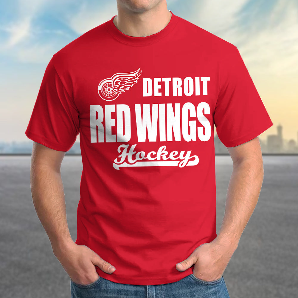 LIMITED EDITION - NEW CUSTOMIZED NHL22 DRW DETROIT RED WINGS T-SHIRT FOR FAMILY (ADULTS & KIDS)