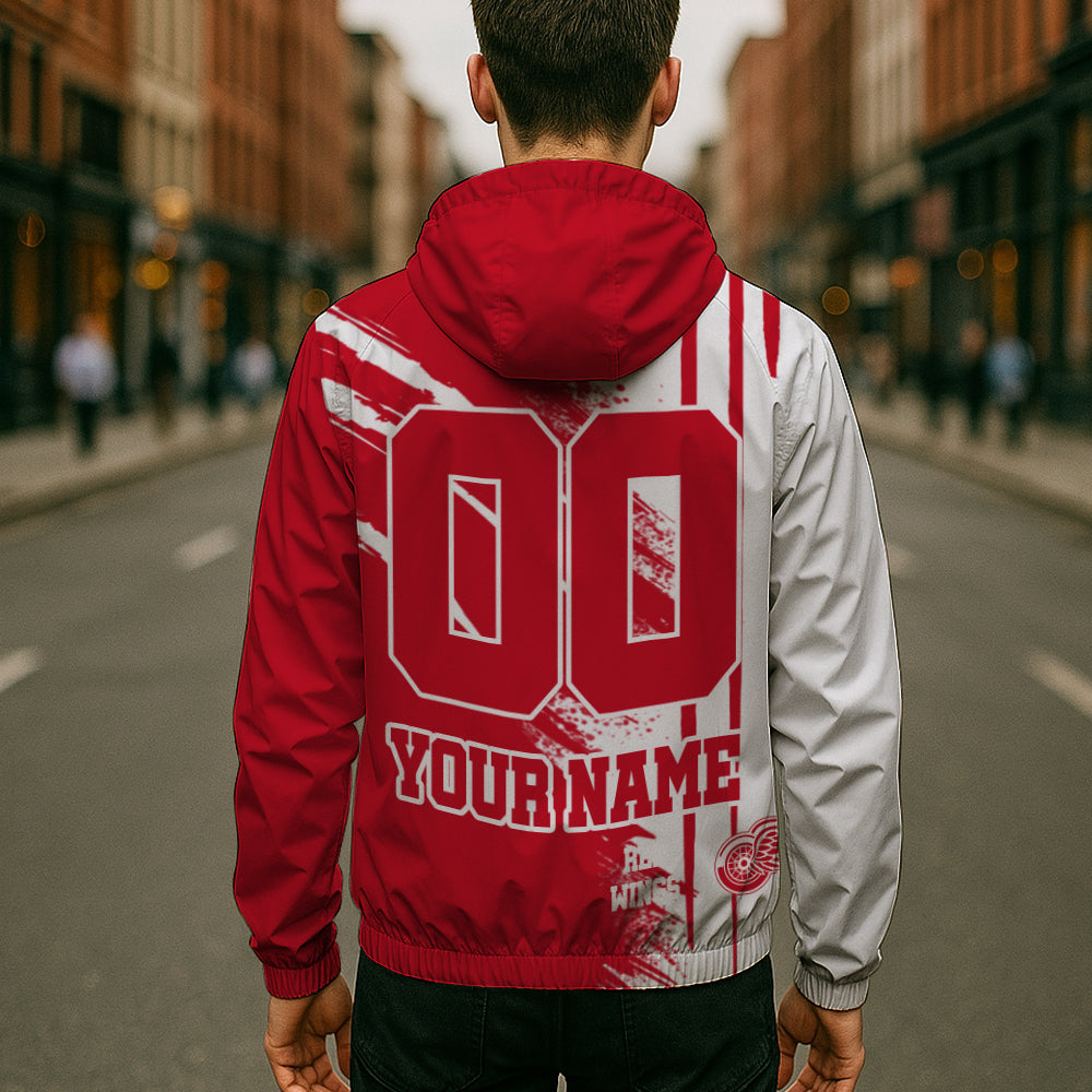 LIMITED EDITION - NEW CUSTOMIZED NHL22 DRW DETROIT RED WINGS WINDBREAKER JACKET