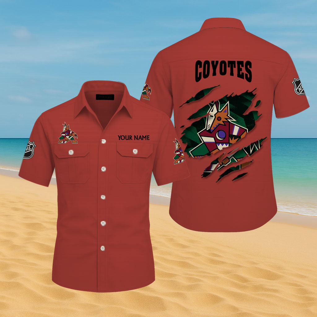 LIMITED EDITION - NEW CUSTOMIZED NHL30 AZC ARIZONA COYOTES CARGO SHIRT