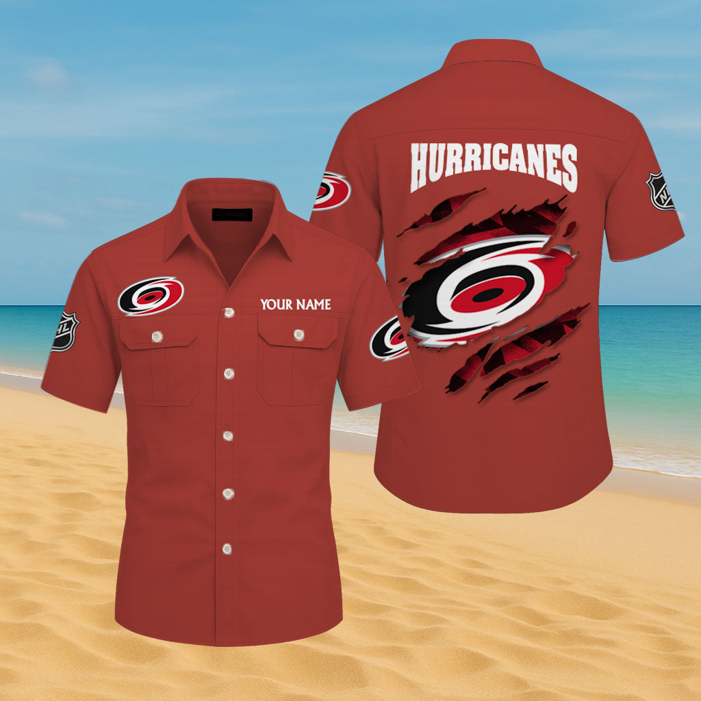 LIMITED EDITION - NEW CUSTOMIZED NHL07 CLH CAROLINA HURRICANES CARGO SHIRT