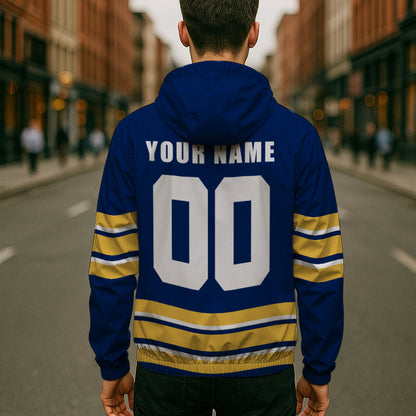 LIMITED EDITION - NEW CUSTOMIZED NHL28 BFS BUFFALO SABRES WINDBREAKER JERSEY JACKET