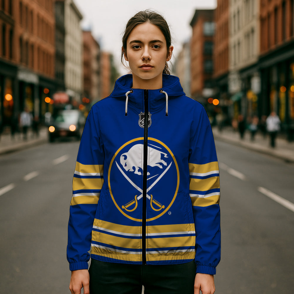 LIMITED EDITION - NEW CUSTOMIZED NHL28 BFS BUFFALO SABRES WINDBREAKER JERSEY JACKET