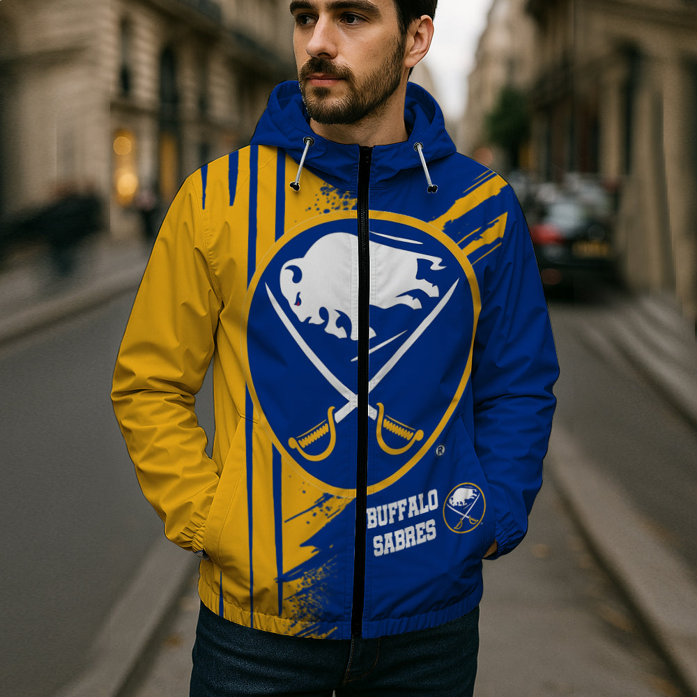 LIMITED EDITION - NEW CUSTOMIZED NHL28 BFS BUFFALO SABRES WINDBREAKER JACKET