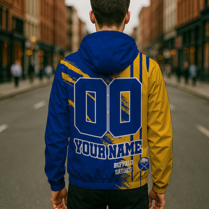 LIMITED EDITION - NEW CUSTOMIZED NHL28 BFS BUFFALO SABRES WINDBREAKER JACKET