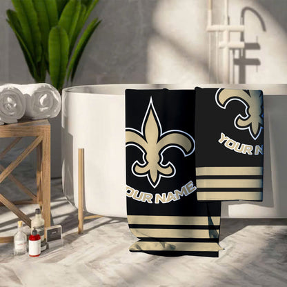 LIMITED EDITION - NEW CUSTOMIZED NFL24 NOS NEW ORLEANS SAINTS BEACH & BATH TOWEL