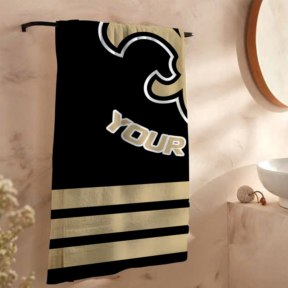 LIMITED EDITION - NEW CUSTOMIZED NFL24 NOS NEW ORLEANS SAINTS BEACH & BATH TOWEL
