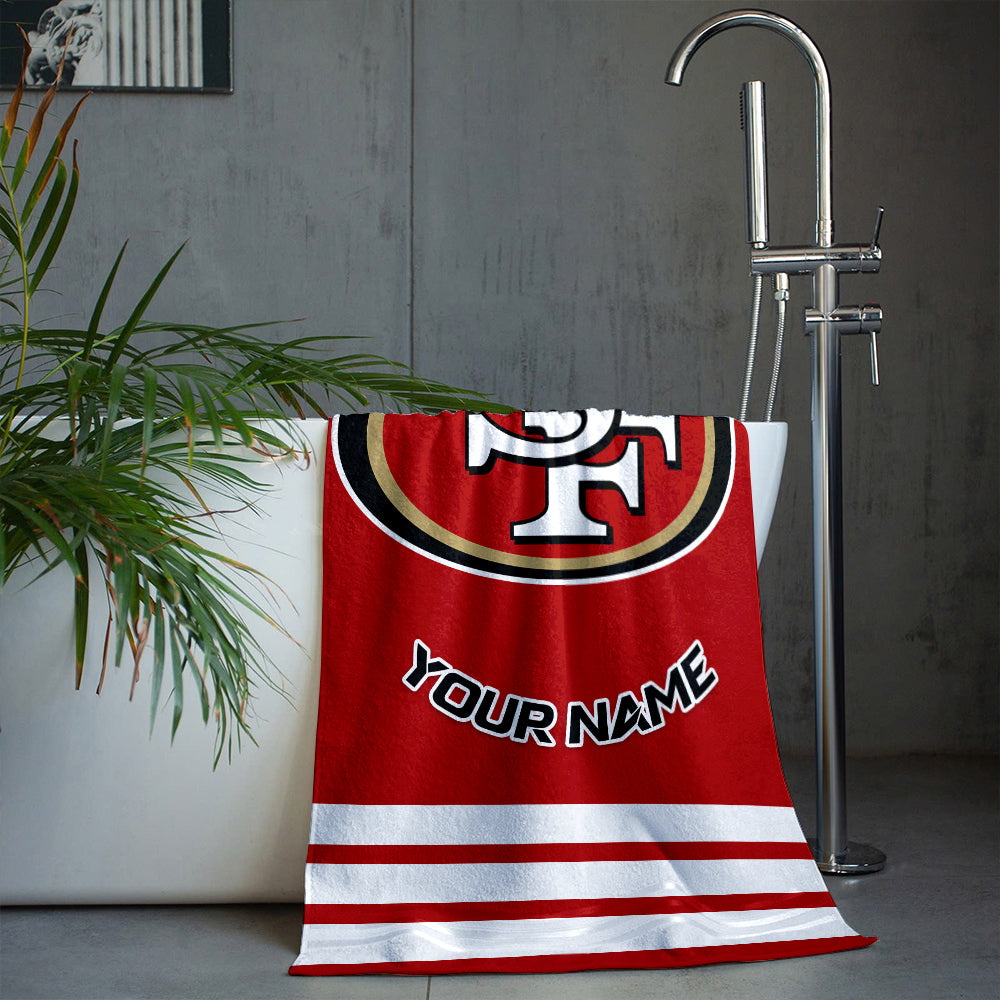 LIMITED EDITION - NEW CUSTOMIZED NFL11 SF49 SAN FRANCISCO 49ERS BEACH & BATH TOWEL