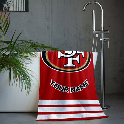 LIMITED EDITION - NEW CUSTOMIZED NFL11 SF49 SAN FRANCISCO 49ERS BEACH & BATH TOWEL