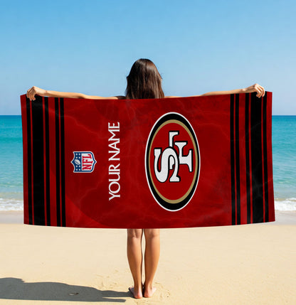 LIMITED EDITION - NEW CUSTOMIZED NFL11 SF49 SAN FRANCISCO 49ERS BEACH & BATH TOWEL (KIDS & ADULTS)