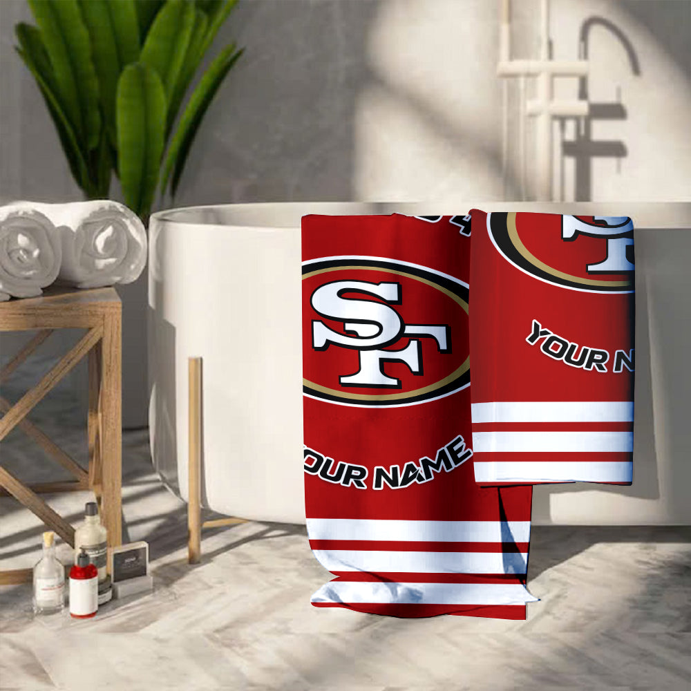 LIMITED EDITION - NEW CUSTOMIZED NFL11 SF49 SAN FRANCISCO 49ERS BEACH & BATH TOWEL