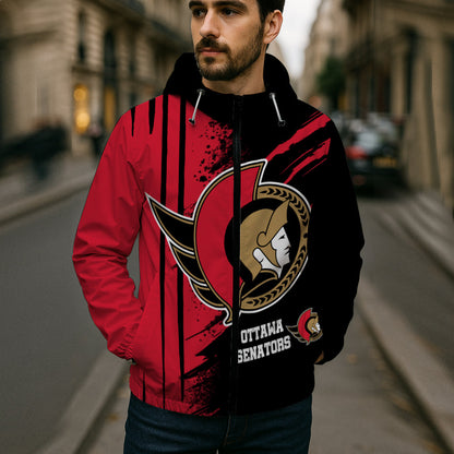 LIMITED EDITION - NEW CUSTOMIZED NHL29 OSN OTTAWA SENATORS WINDBREAKER JACKET