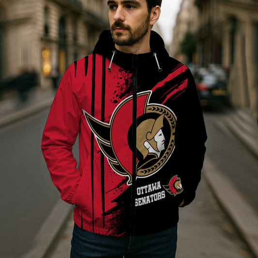 LIMITED EDITION - NEW CUSTOMIZED NHL29 OSN OTTAWA SENATORS WINDBREAKER JACKET