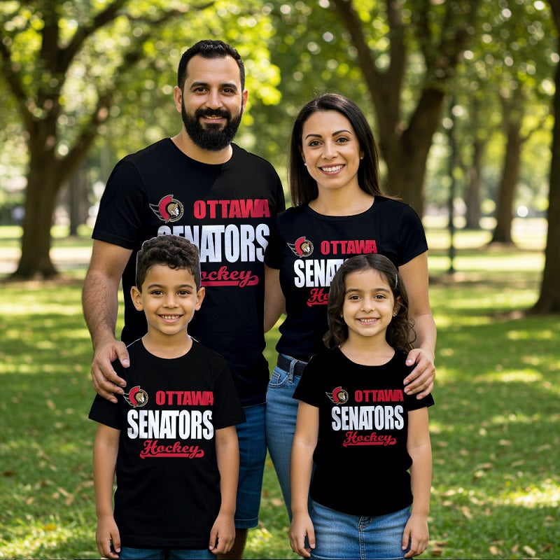 LIMITED EDITION - NEW CUSTOMIZED NHL29 OSN OTTAWA SENATORS T-SHIRT FOR FAMILY (ADULTS & KIDS)