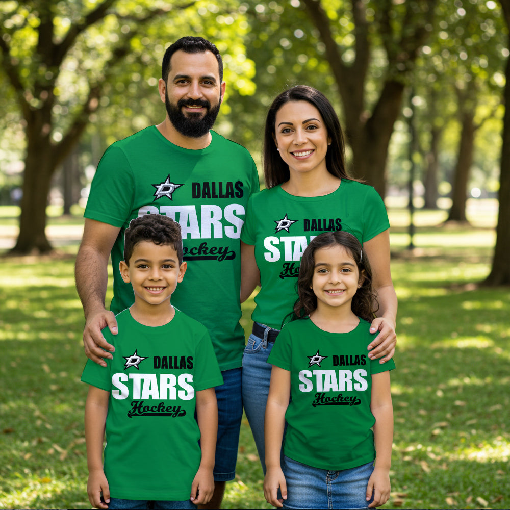 LIMITED EDITION - NEW CUSTOMIZED NHL15 DLS DALLAS STARS T-SHIRT FOR FAMILY (ADULTS & KIDS)