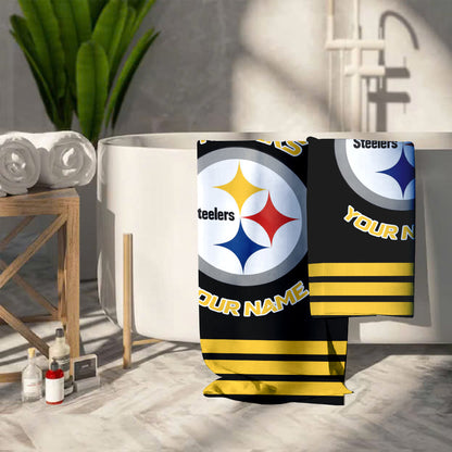 LIMITED EDITION - NEW CUSTOMIZED NFL14 PSB PITTSBURGH STEELERS BEACH & BATH TOWEL