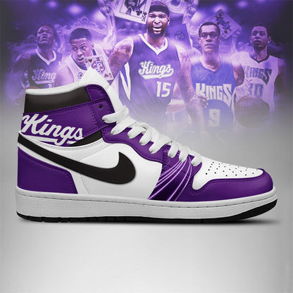 LIMITED EDITION - NEW CUSTOMIZED NBA16 SC KINGS AIR JORDAN SNEAKERS