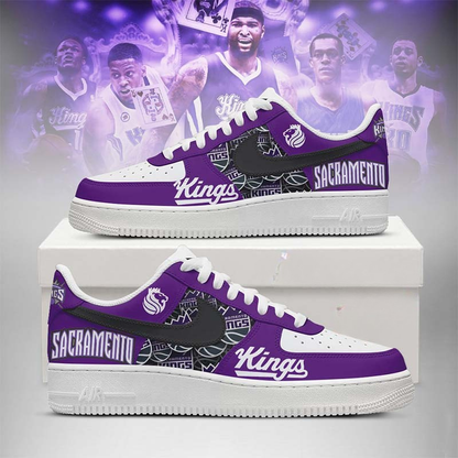 LIMITED EDITION - NEW CUSTOMIZED NBA16 SC KINGS AF1 SHOES