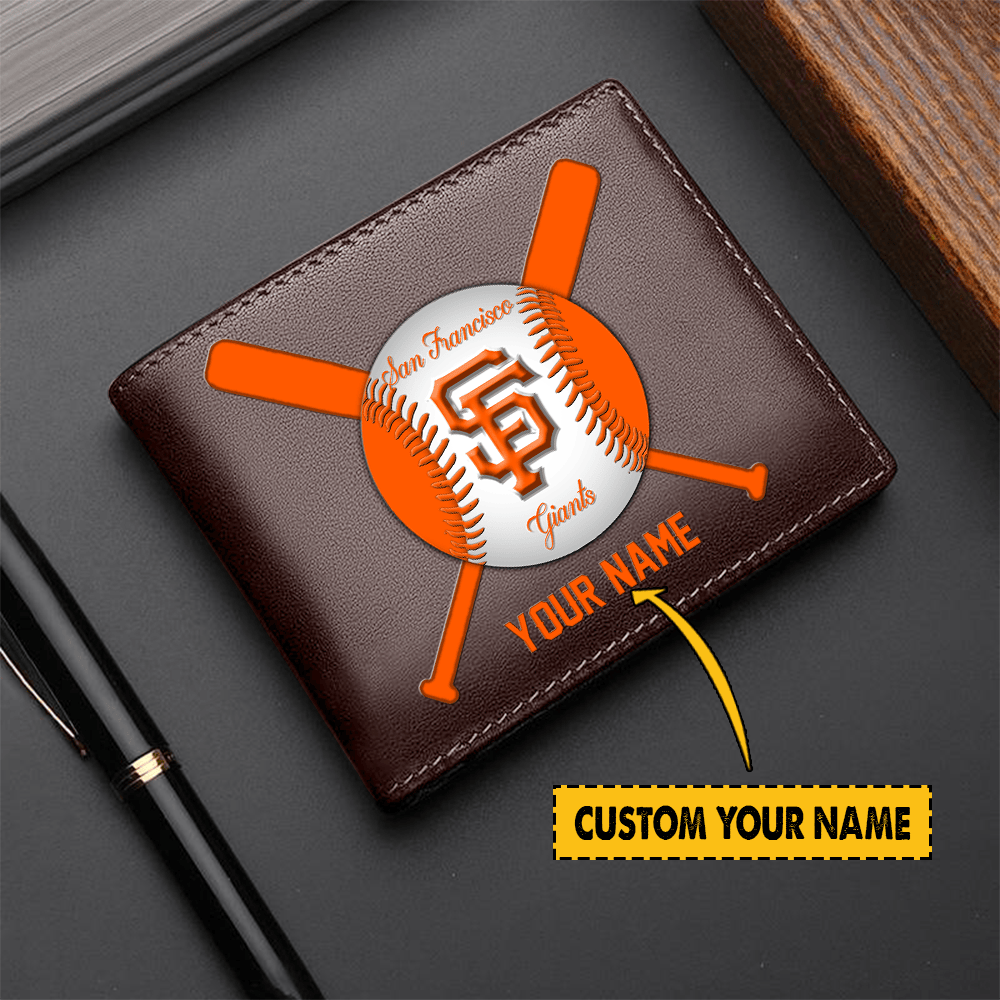 LIMITED EDITION - NEW CUSTOMIZED MLB06 SF GIANTS LEATHER WALLET