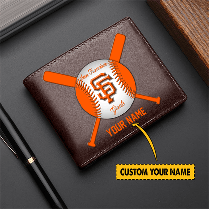 LIMITED EDITION - NEW CUSTOMIZED MLB06 SF GIANTS LEATHER WALLET