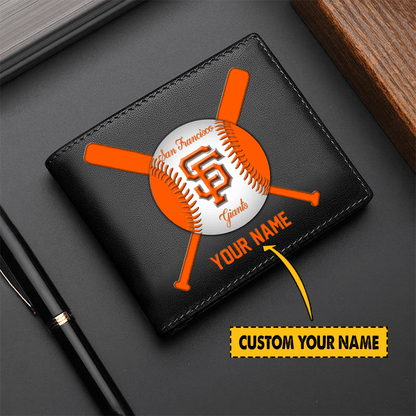 LIMITED EDITION - NEW CUSTOMIZED MLB06 SF GIANTS LEATHER WALLET
