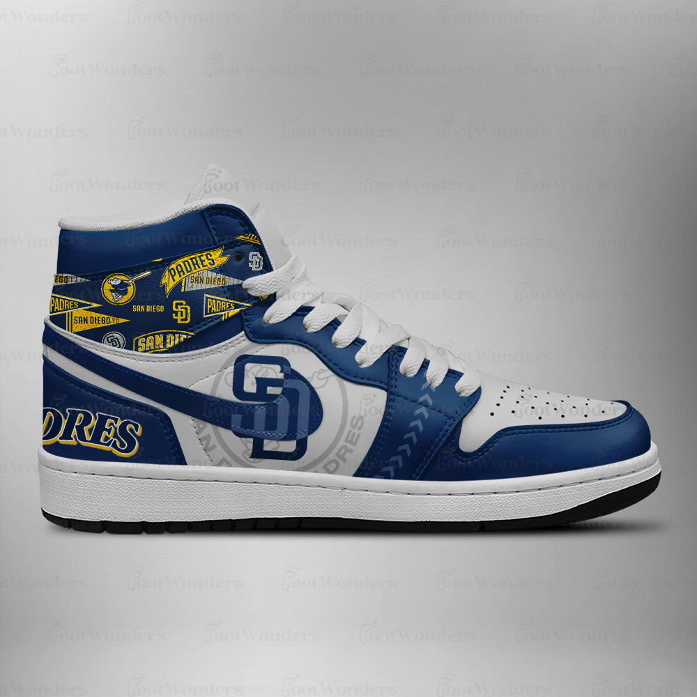 LIMITED EDITION - NEW CUSTOMIZED MLB18 SD PADRES AIR JORDAN SNEAKERS
