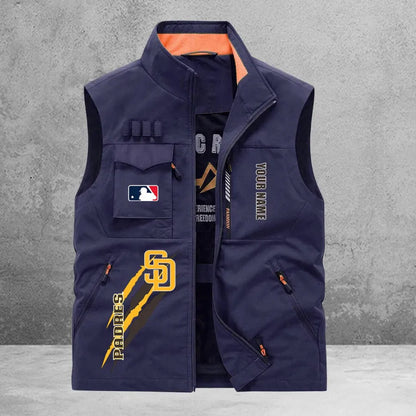 LIMITED EDITION - NEW CUSTOMIZED MLB18 SDP SAN DIEGO PADRES SLEEVELESS VEST