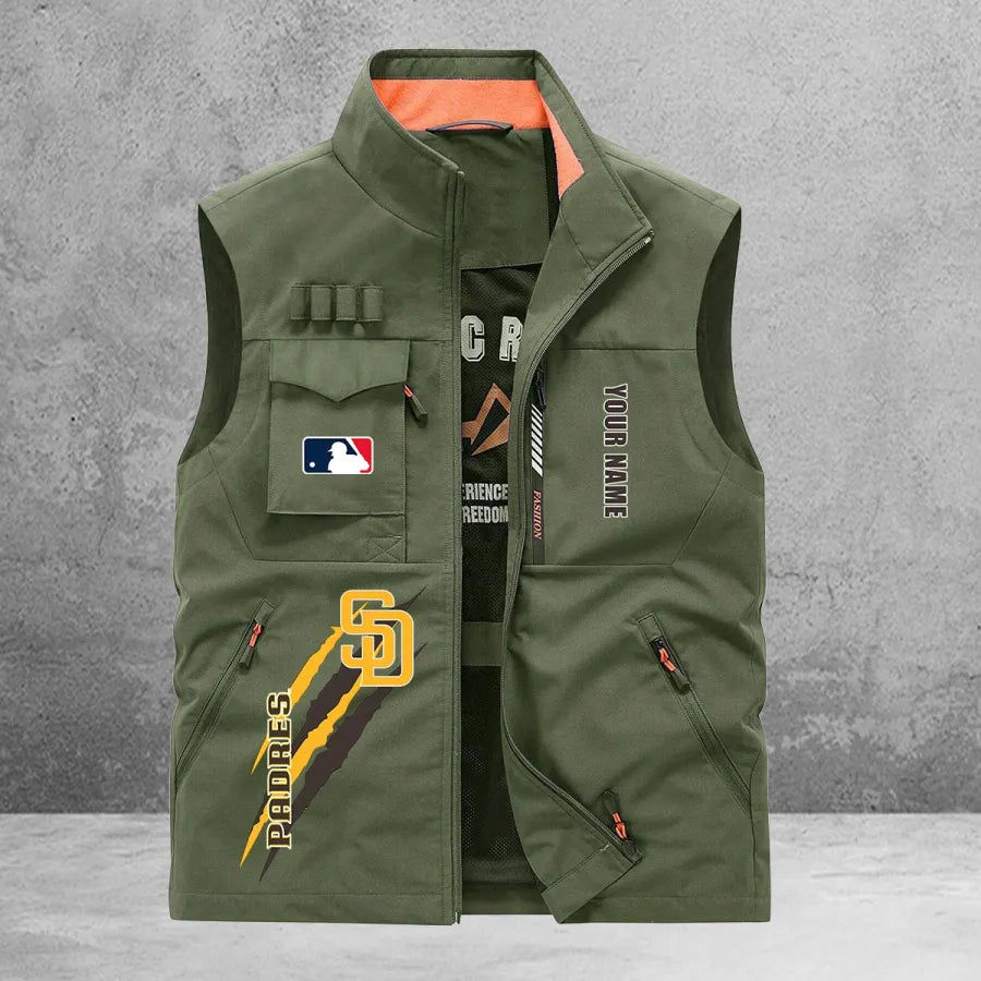 LIMITED EDITION - NEW CUSTOMIZED MLB18 SDP SAN DIEGO PADRES SLEEVELESS VEST