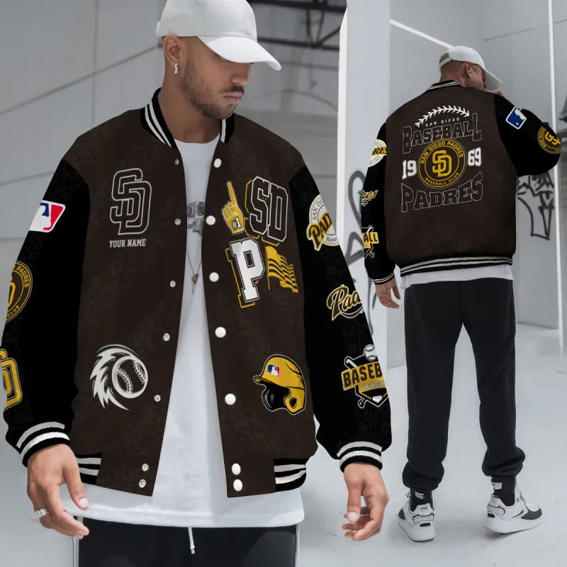 LIMITED EDITION - NEW CUSTOMIZED MLB18 SDP SAN DIEGO PADRES UNISEX T-SHIRT, POLO, HOODIE & JACKETS