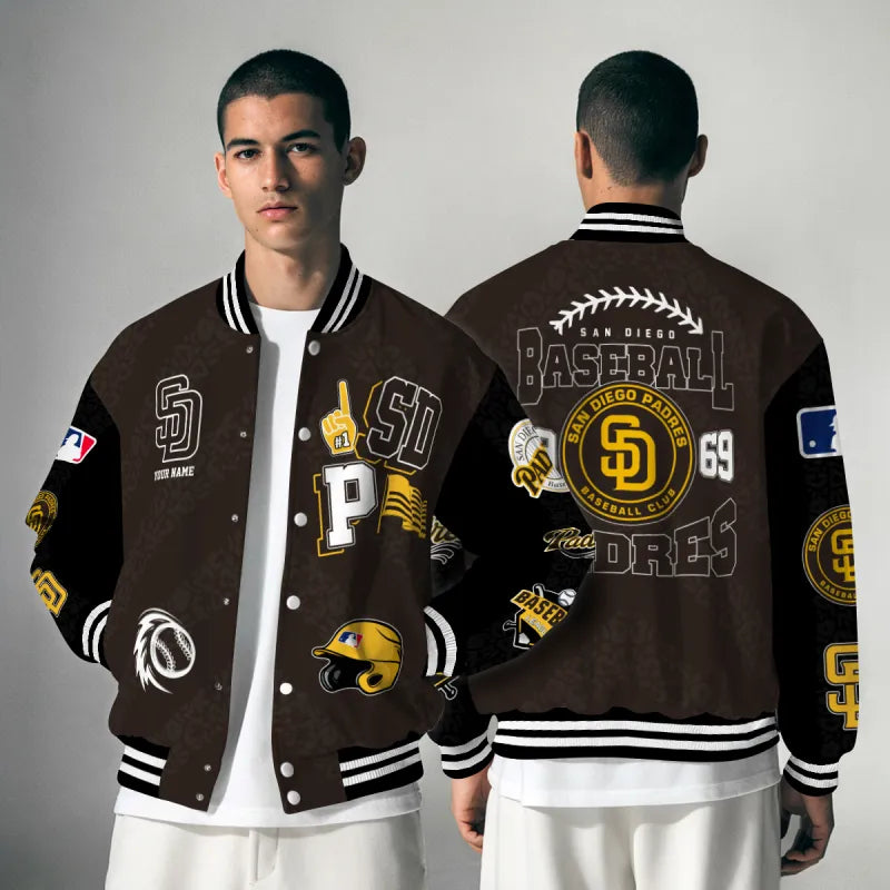 LIMITED EDITION - NEW CUSTOMIZED MLB18 SDP SAN DIEGO PADRES UNISEX T-SHIRT, POLO, HOODIE & JACKETS